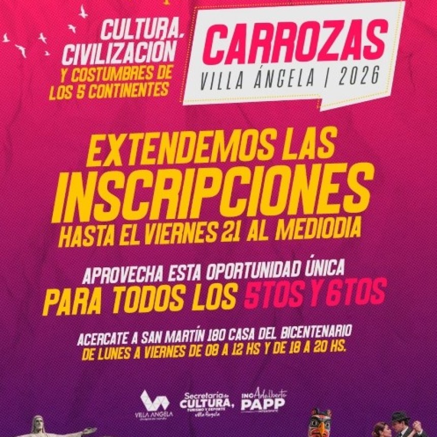 ESTUDIANTINA 2026: CULTURA RECUERDA QUE EST&Aacute; ABIERTA LA INSCRIPI&Oacute;N A LAS CARROZAS