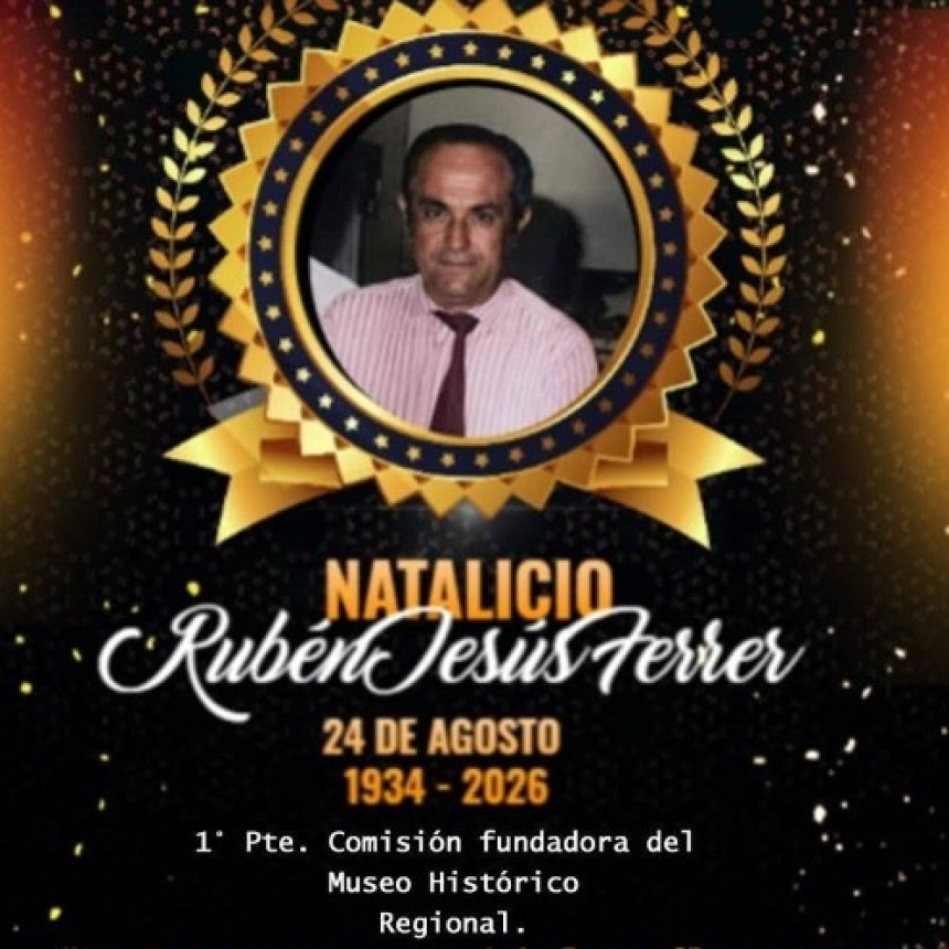 24 de agosto de 1934 &ndash; Natalicio de Rub&eacute;n Jes&uacute;s Ferrer
