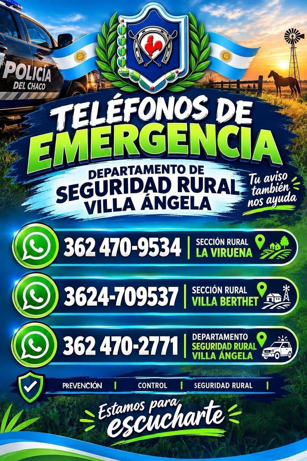 Números útiles: Radiomick’s te acerca los contactos de emergencia para tu seguridad en Villa Ángela y la zona